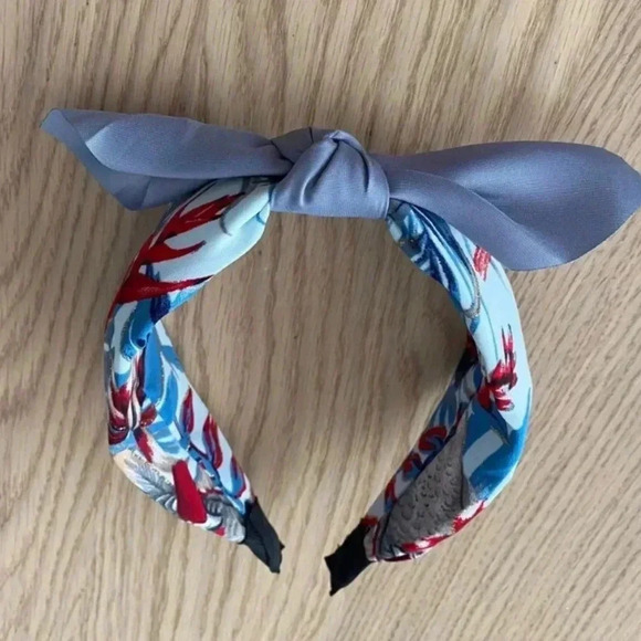 🆕Blue Multi-print Bow Knot Headband🆕 - Picture 1 of 5